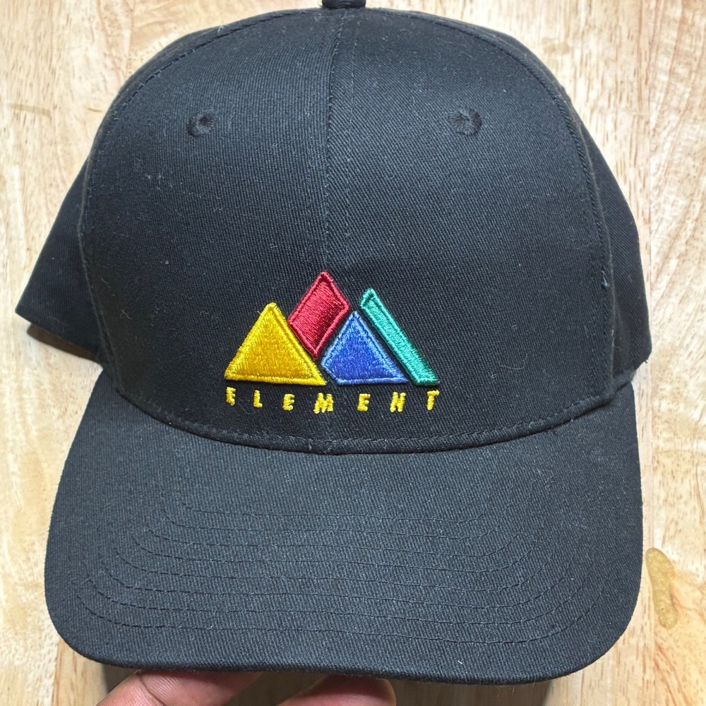 Element Skateboards Hat Black Multicolor Logo‎ Snapback Adjustable Cap OS